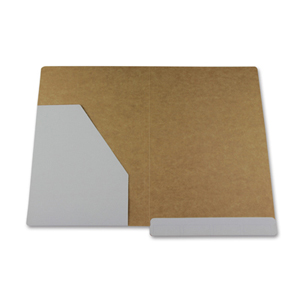file folder with left hand pocket with three piece fastener installed.  NZ F/cap.